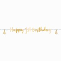 BA:Blue 1st Birthday Letter Banner